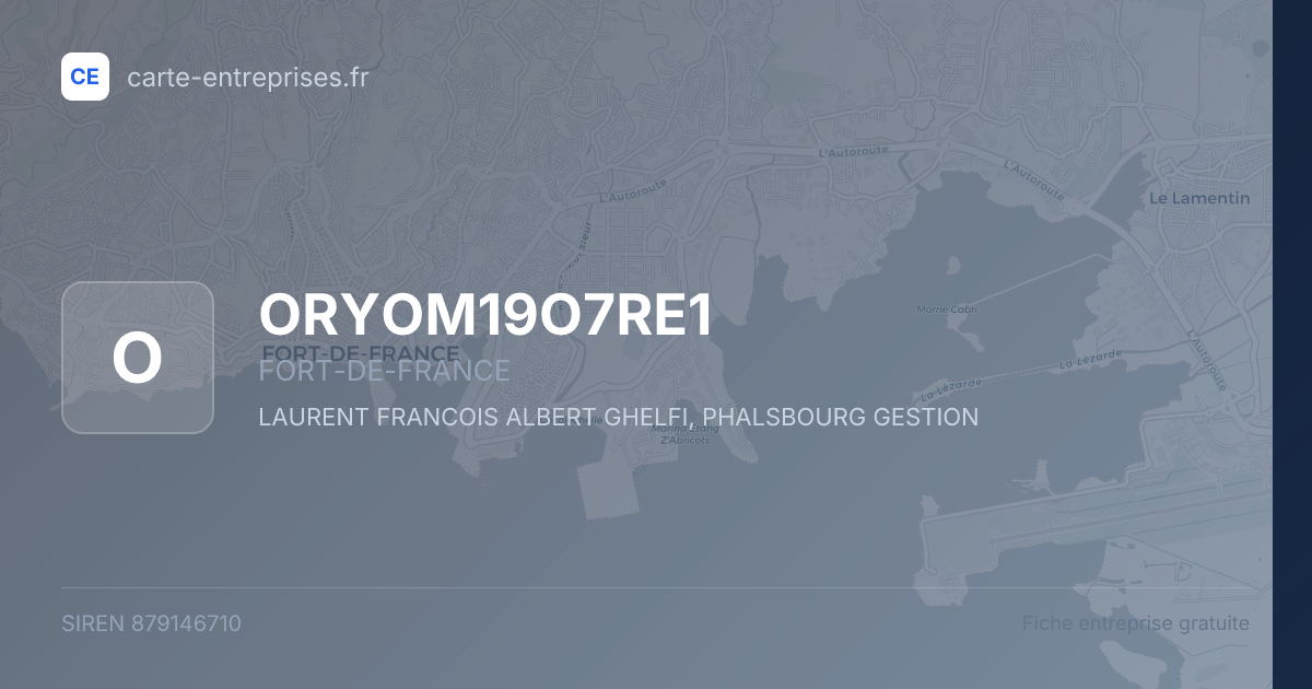 ORYOM19O7RE1 — 879146710 — fiche entreprise
