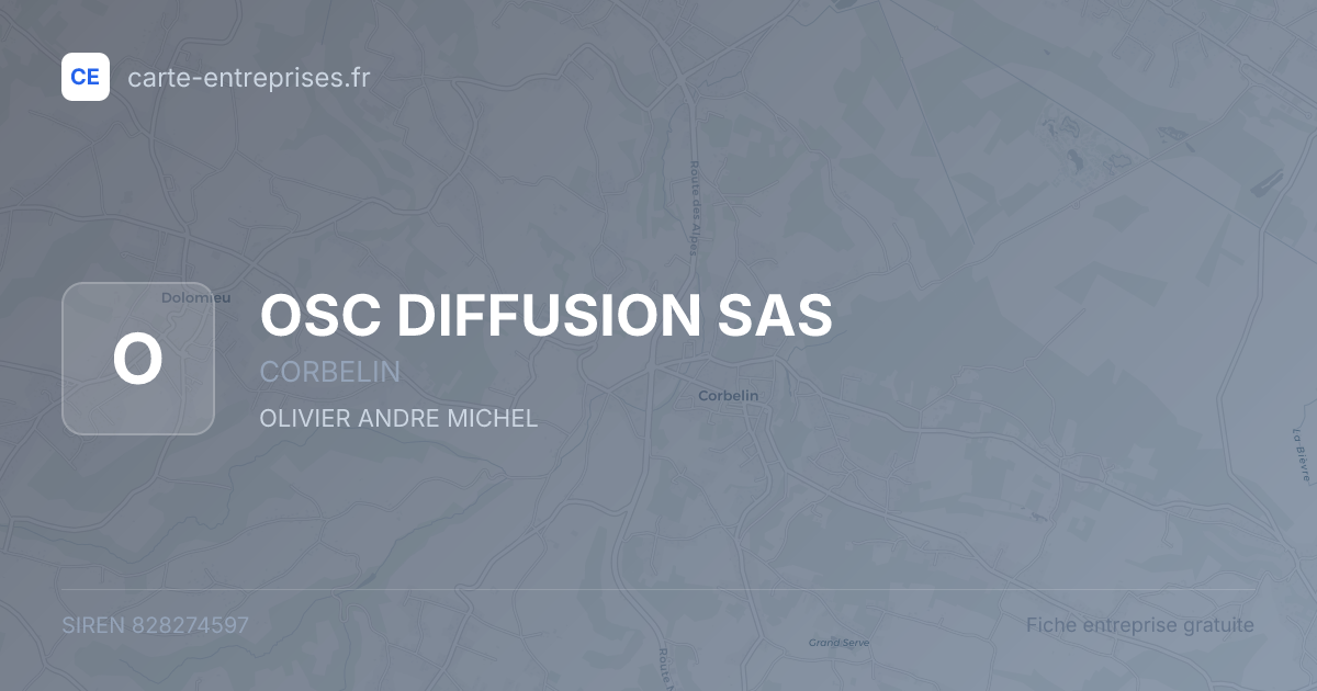OSC DIFFUSION SAS — 828274597 — fiche entreprise