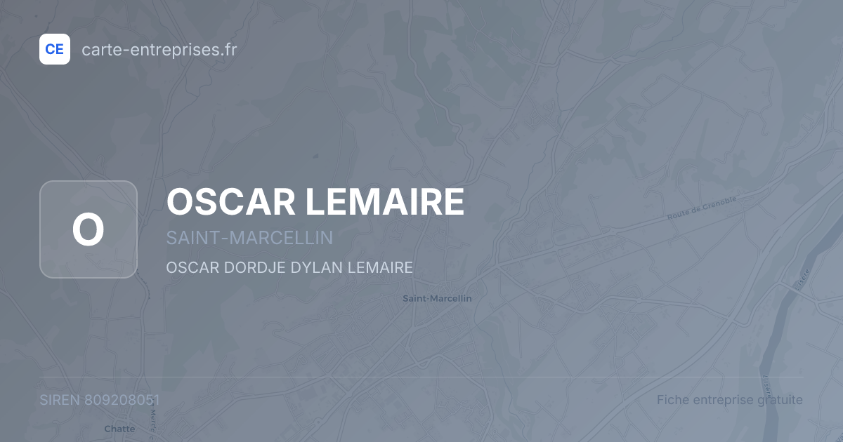 OSCAR LEMAIRE — 809208051 — fiche entreprise