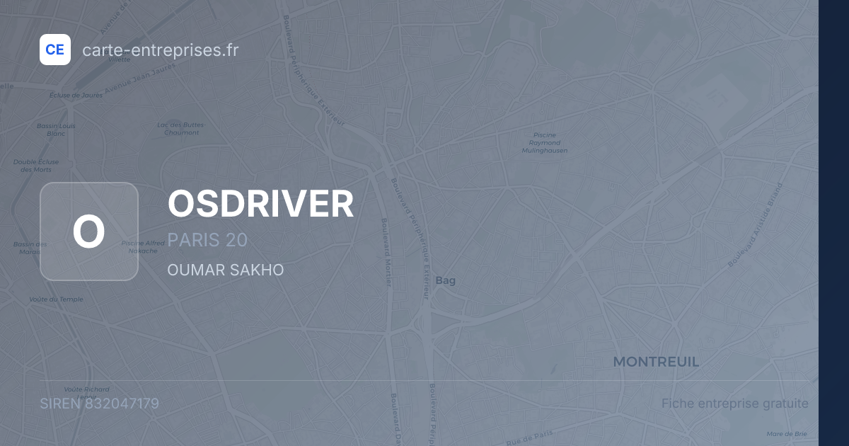 OSDRIVER — 832047179 — fiche entreprise