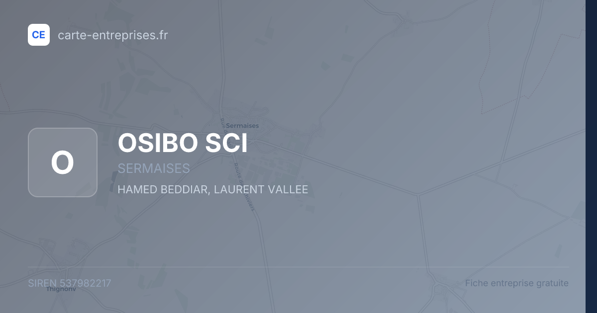 OSIBO SCI — 537982217 — fiche entreprise