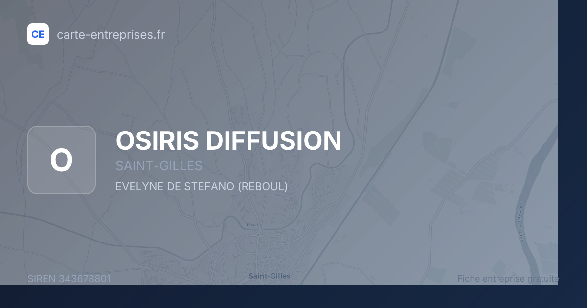 OSIRIS DIFFUSION — 343678801 — fiche entreprise