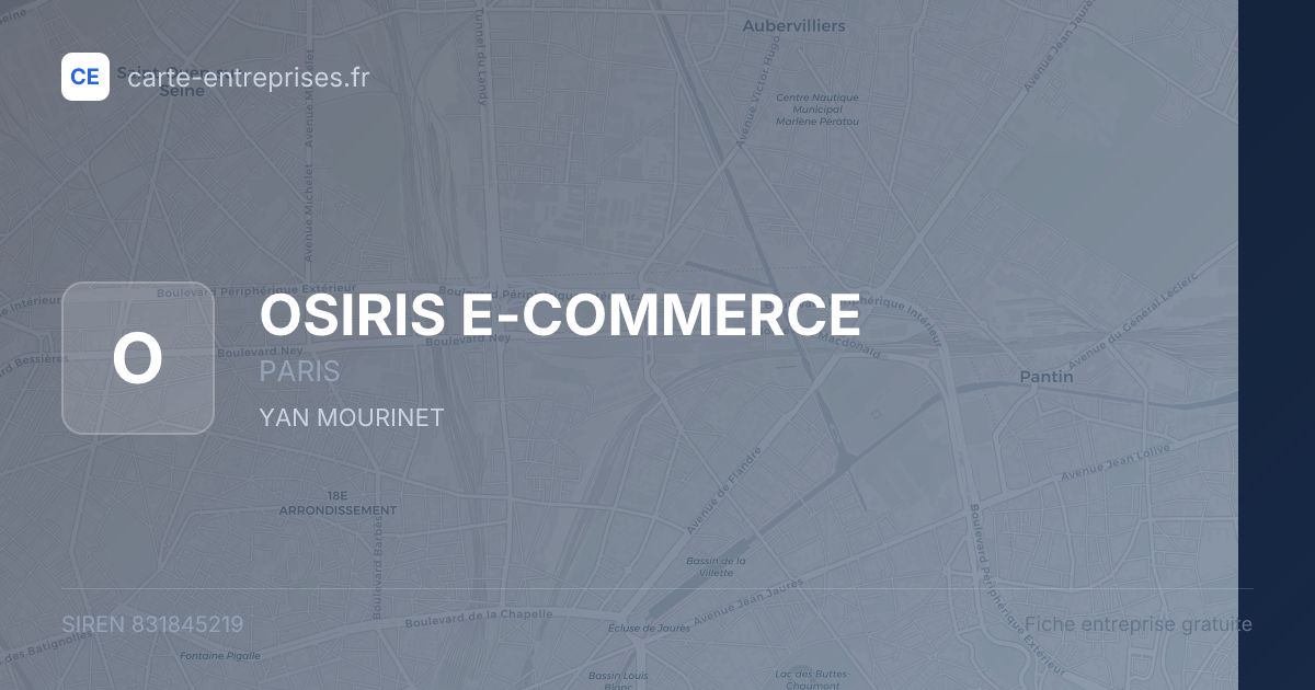OSIRIS E-COMMERCE — 831845219 — fiche entreprise