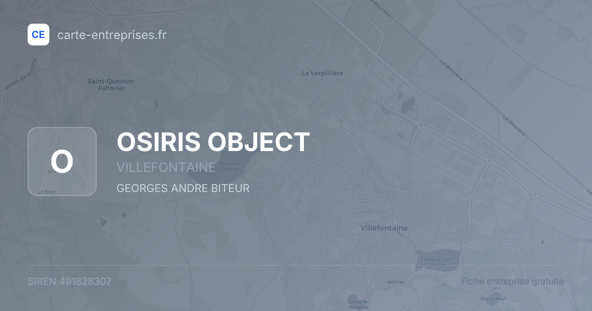 OSIRIS OBJECT — 491828307 — fiche entreprise
