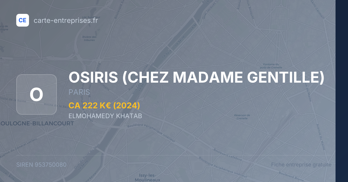 OSIRIS — 953750080 — fiche entreprise