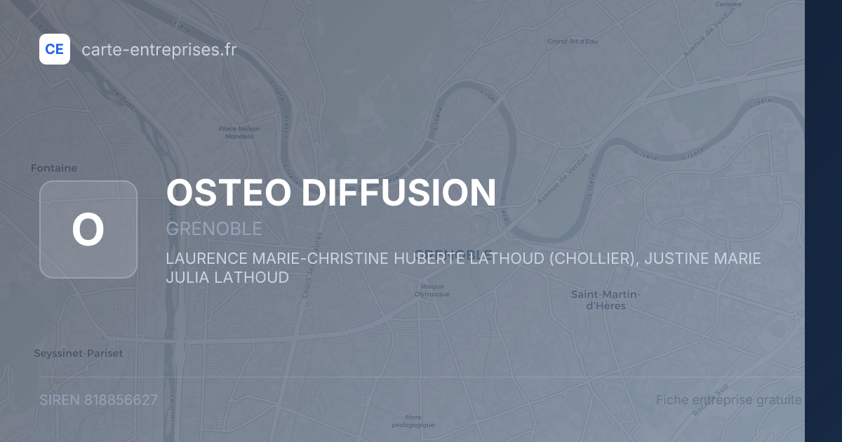 OSTEO DIFFUSION — 818856627 — fiche entreprise
