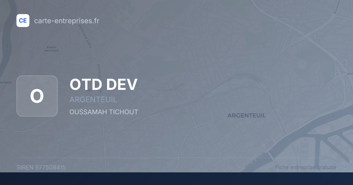 OTD DEV — 977508415 — fiche entreprise