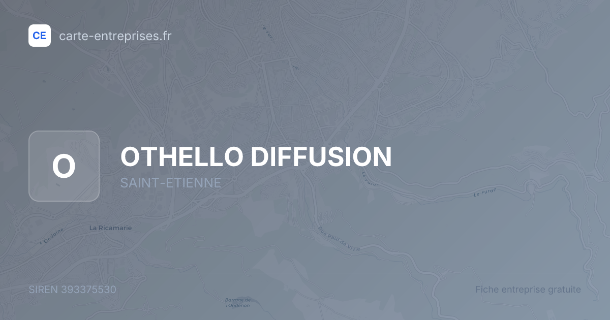OTHELLO DIFFUSION — 393375530 — fiche entreprise