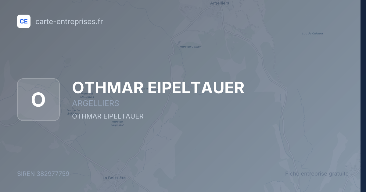 OTHMAR EIPELTAUER — 382977759 — fiche entreprise