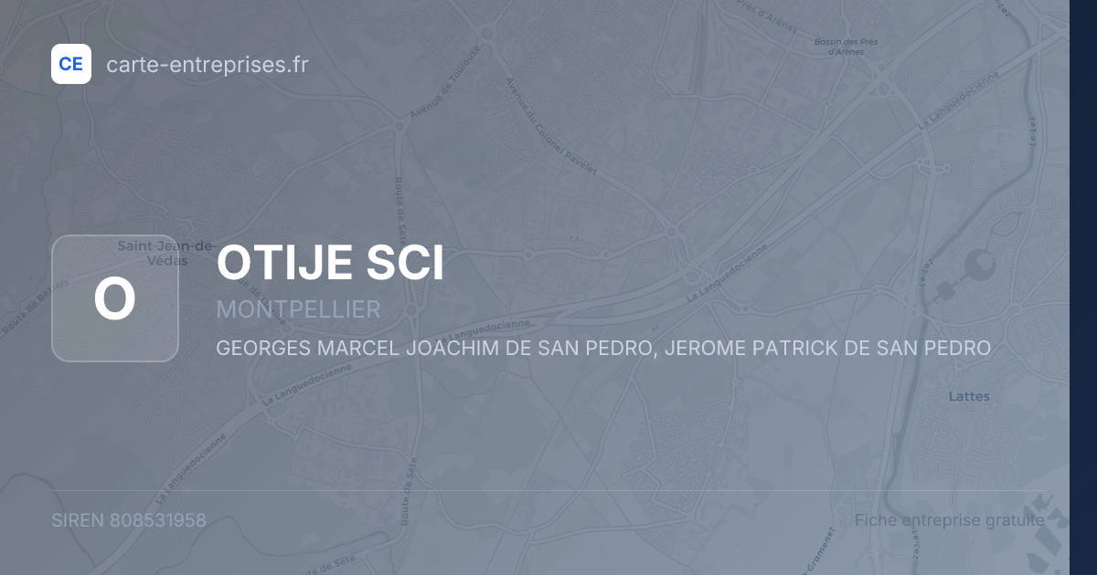 OTIJE SCI — 808531958 — fiche entreprise