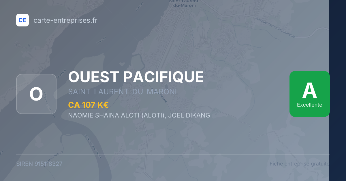 OUEST PACIFIQUE — 915118327 — fiche entreprise