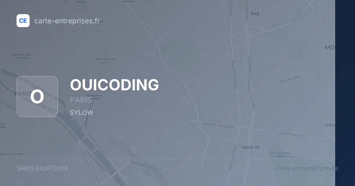 OUICODING — 843970286 — fiche entreprise