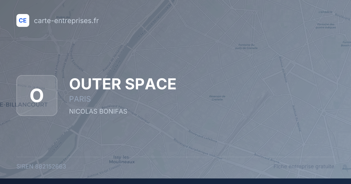 OUTER SPACE — 882152663 — fiche entreprise