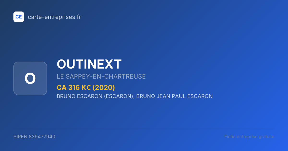 OUTINEXT — 839477940 — fiche entreprise