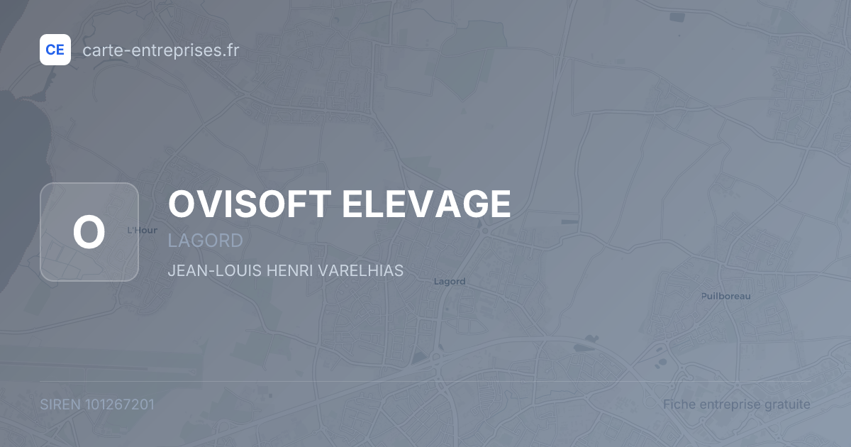 OVISOFT ELEVAGE — 101267201 — fiche entreprise