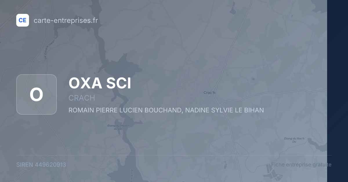 OXA SCI — 449620913 — fiche entreprise