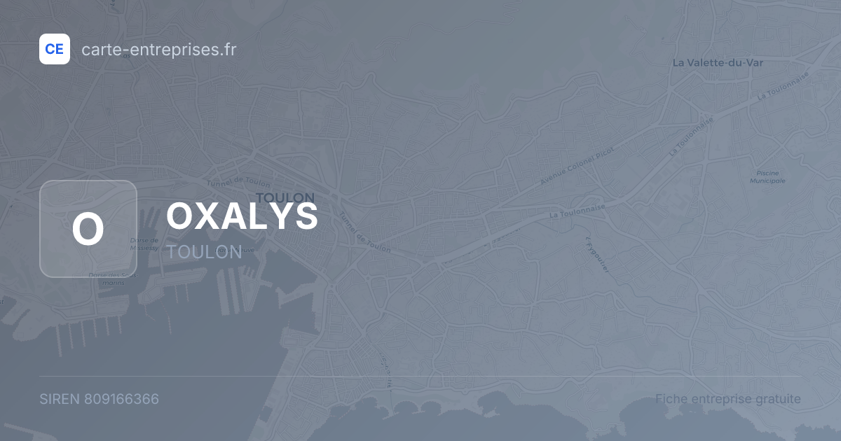 OXALYS — 809166366 — fiche entreprise
