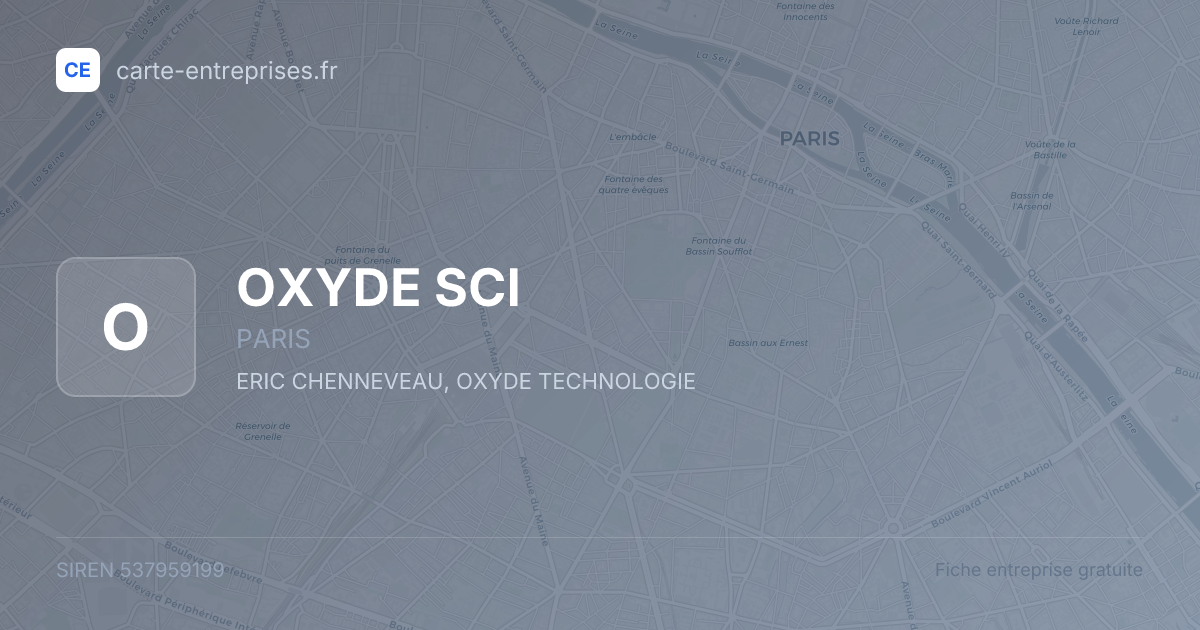 OXYDE SCI — 537959199 — fiche entreprise