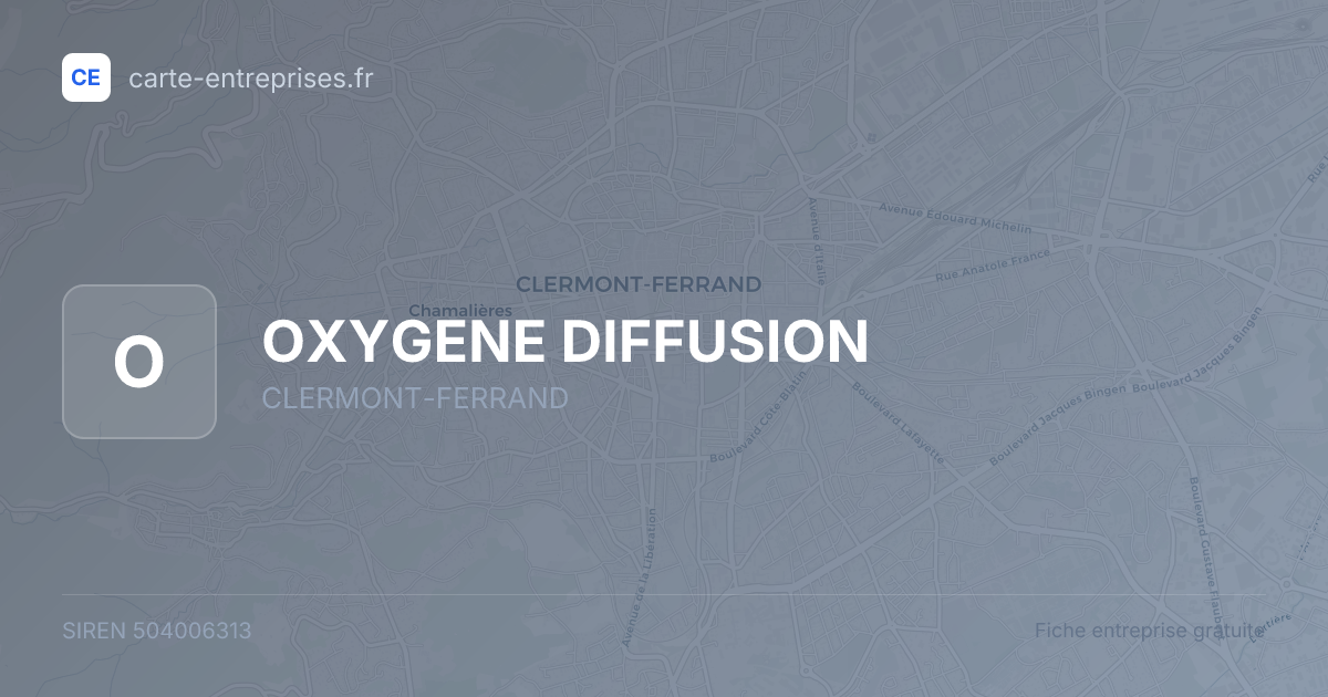 OXYGENE DIFFUSION — 504006313 — fiche entreprise