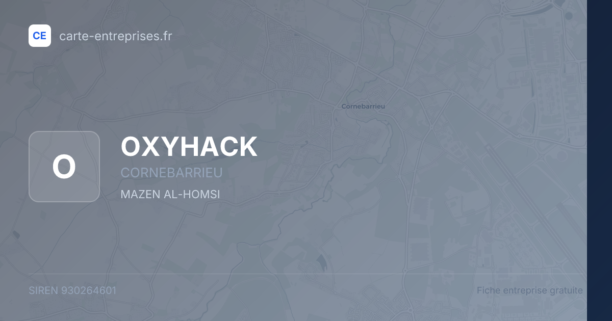 OXYHACK — 930264601 — fiche entreprise