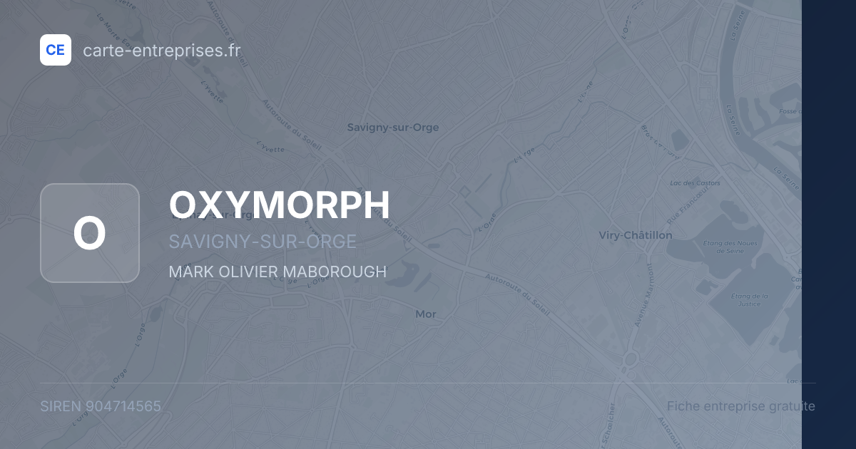 OXYMORPH — 904714565 — fiche entreprise