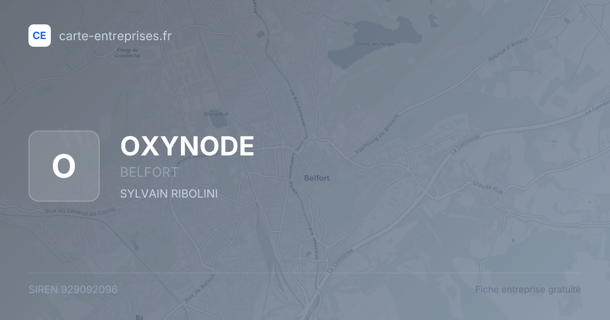 OXYNODE — 929092096 — fiche entreprise