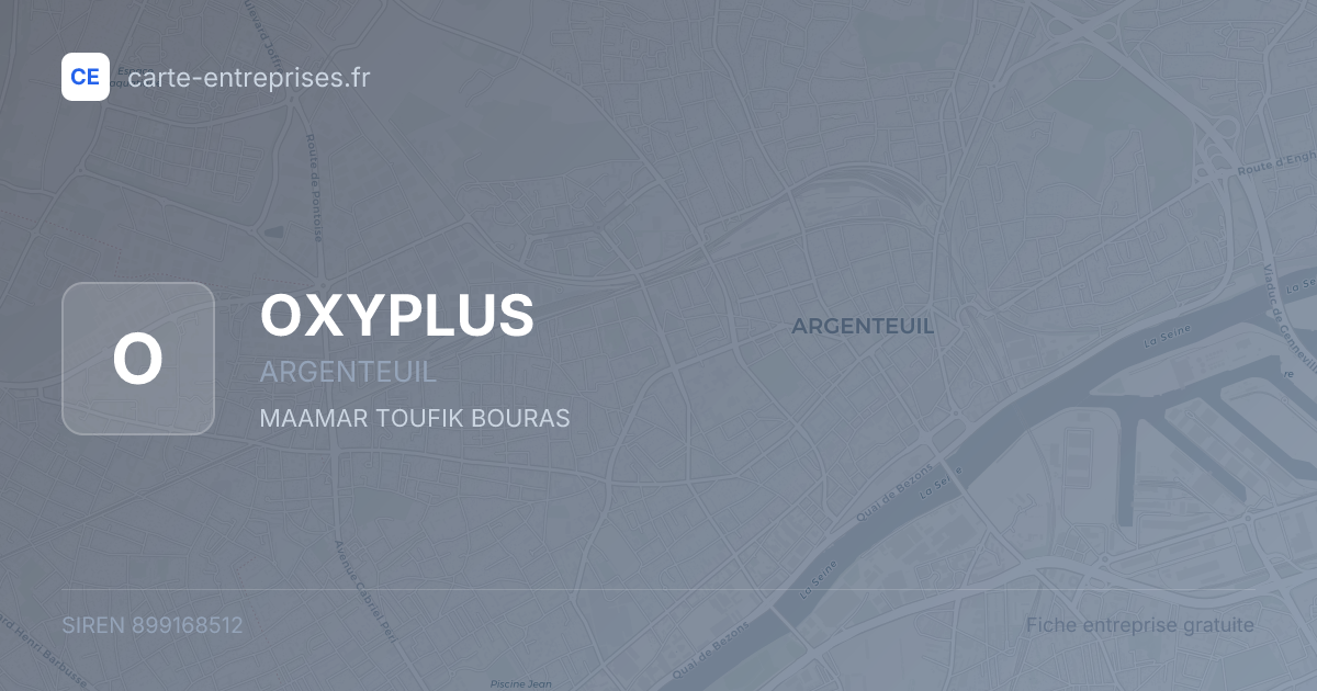 OXYPLUS — 899168512 — fiche entreprise