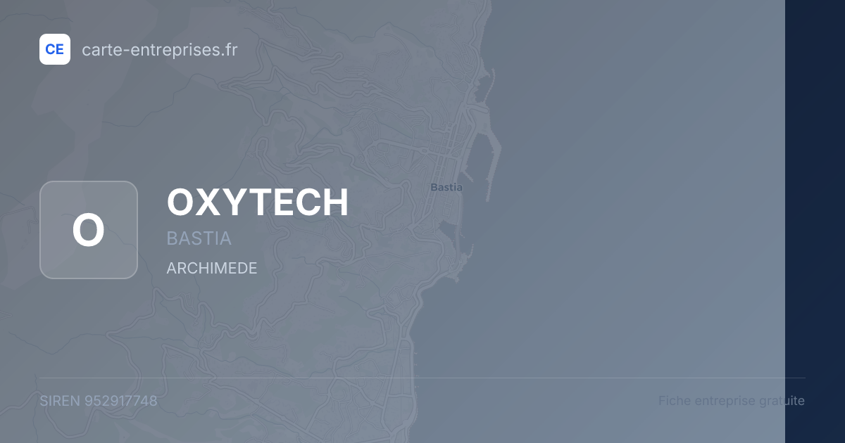 OXYTECH — 952917748 — fiche entreprise