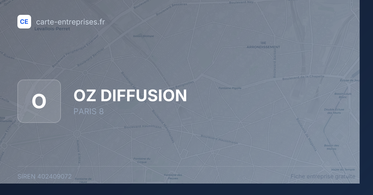 OZ DIFFUSION — 402409072 — fiche entreprise
