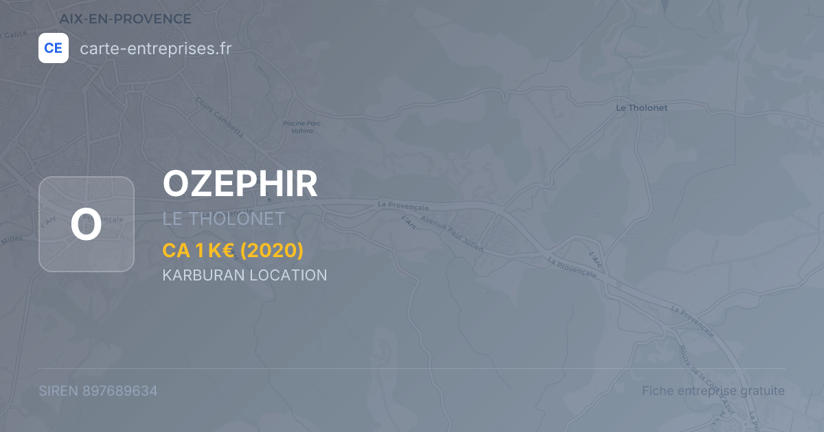 OZEPHIR — 897689634 — fiche entreprise