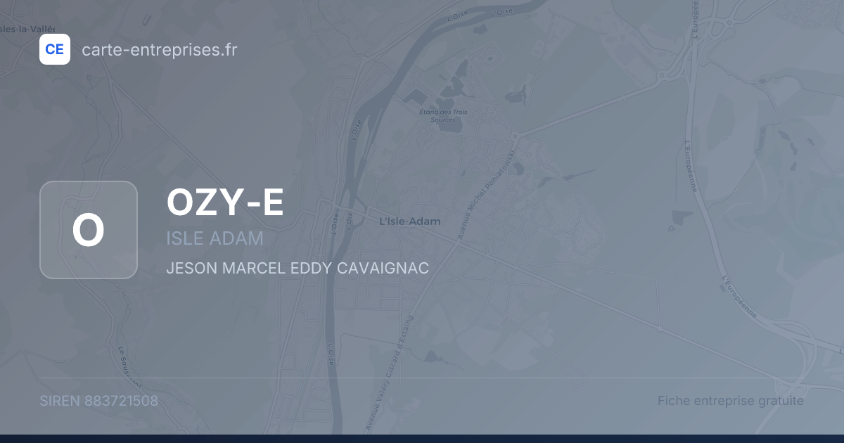 OZY-E — 883721508 — fiche entreprise