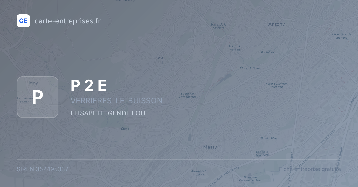 P 2 E — 352495337 — fiche entreprise