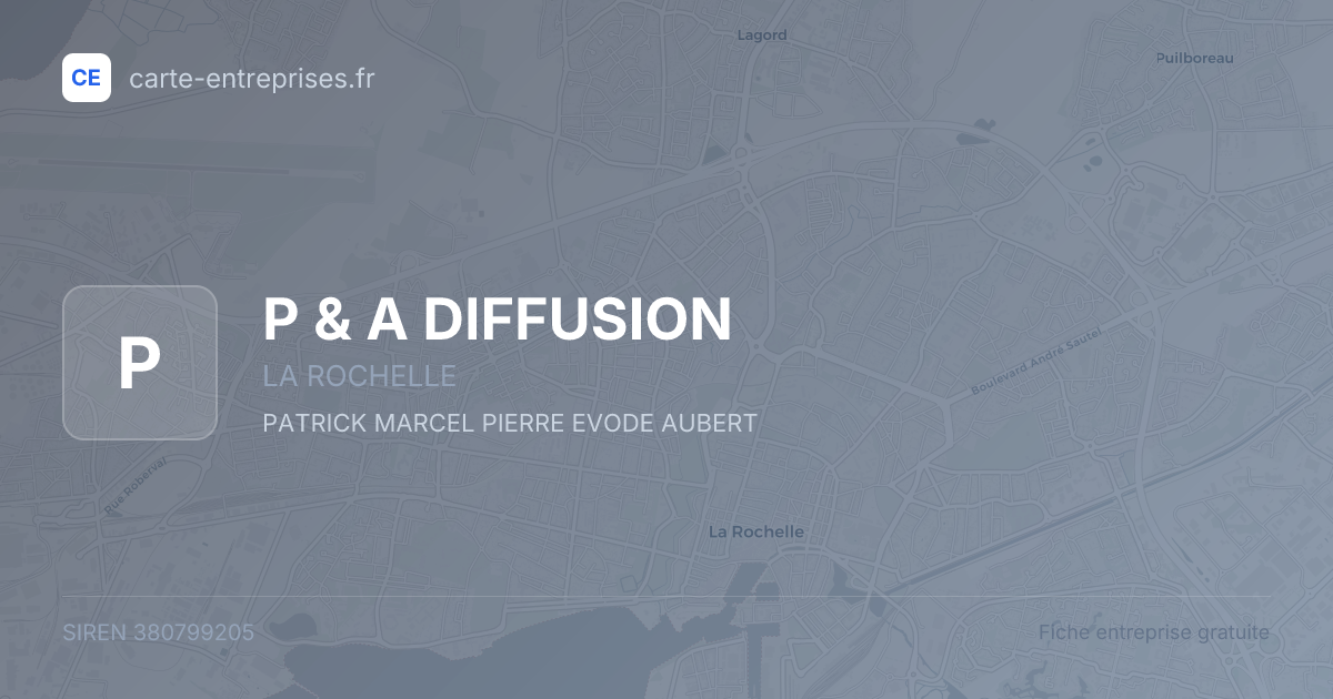 P & A DIFFUSION — 380799205 — fiche entreprise