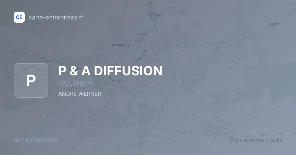 P & A DIFFUSION — 449835560 — fiche entreprise