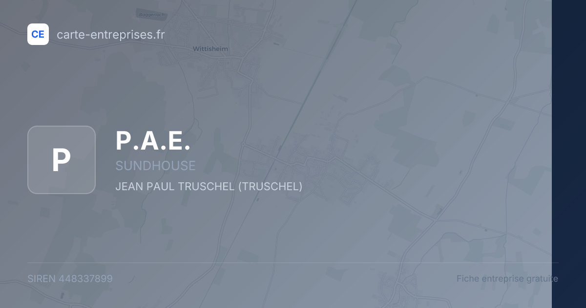 P.A.E. — 448337899 — fiche entreprise