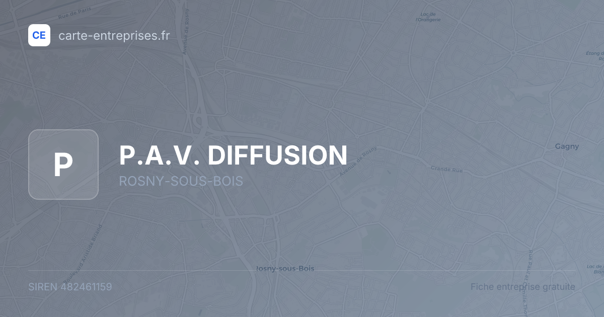 P.A.V. DIFFUSION — 482461159 — fiche entreprise