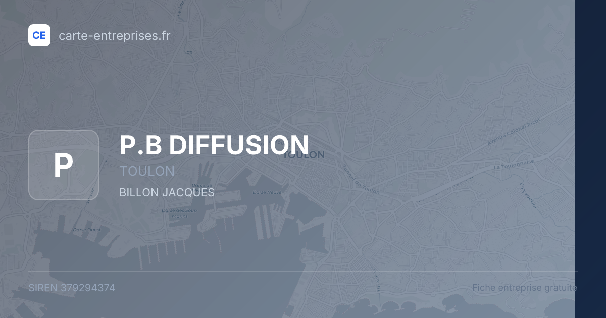 P.B DIFFUSION — 379294374 — fiche entreprise