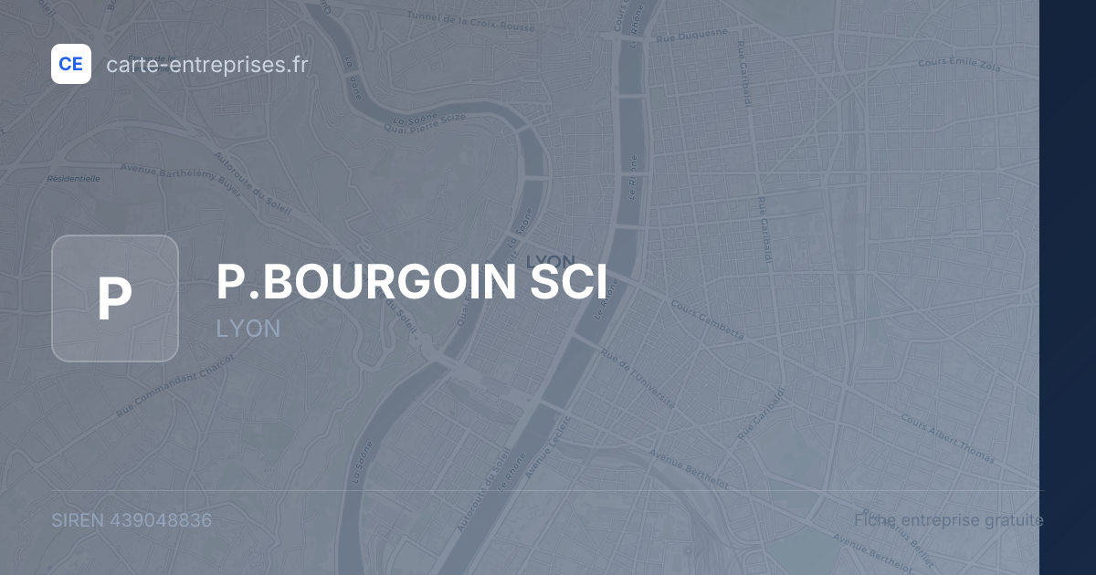 P.BOURGOIN SCI — 439048836 — fiche entreprise