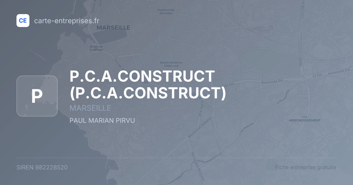 P.C.A.CONSTRUCT — 982228520 — fiche entreprise