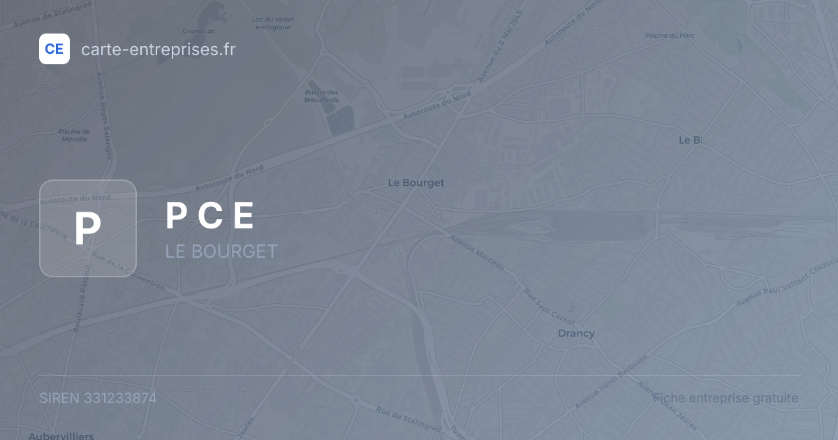 P C E — 331233874 — fiche entreprise
