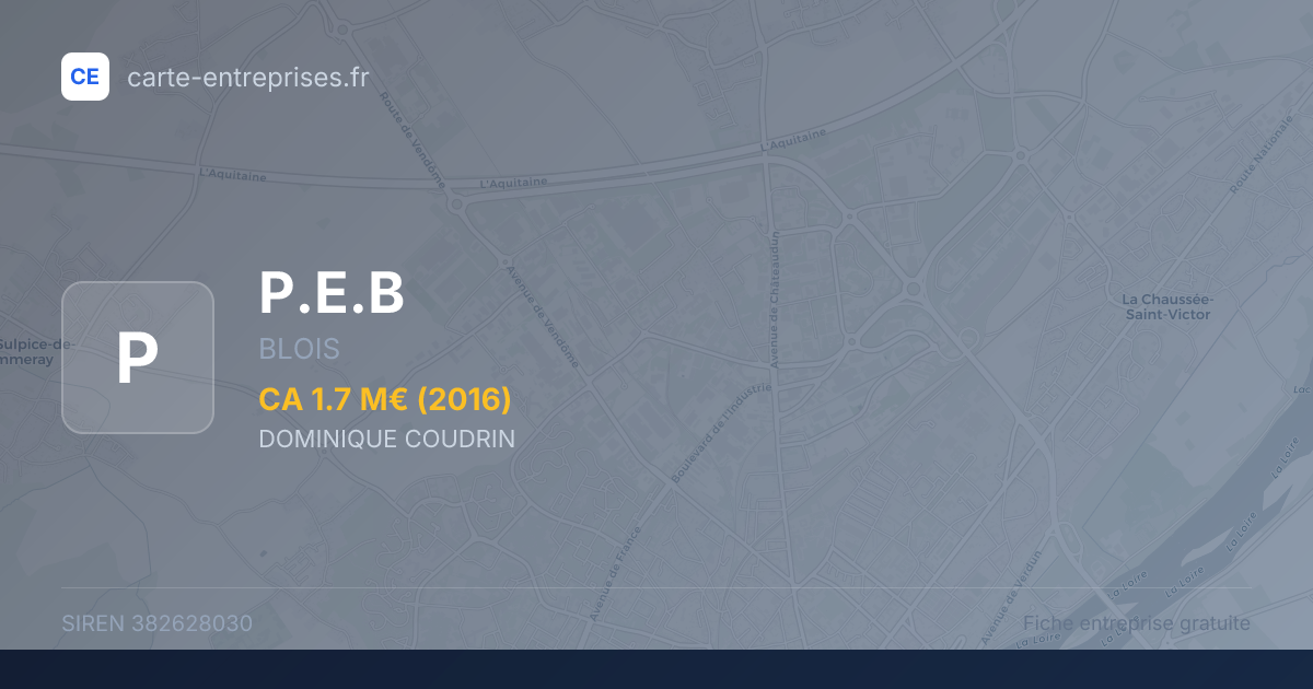 P.E.B — 382628030 — fiche entreprise