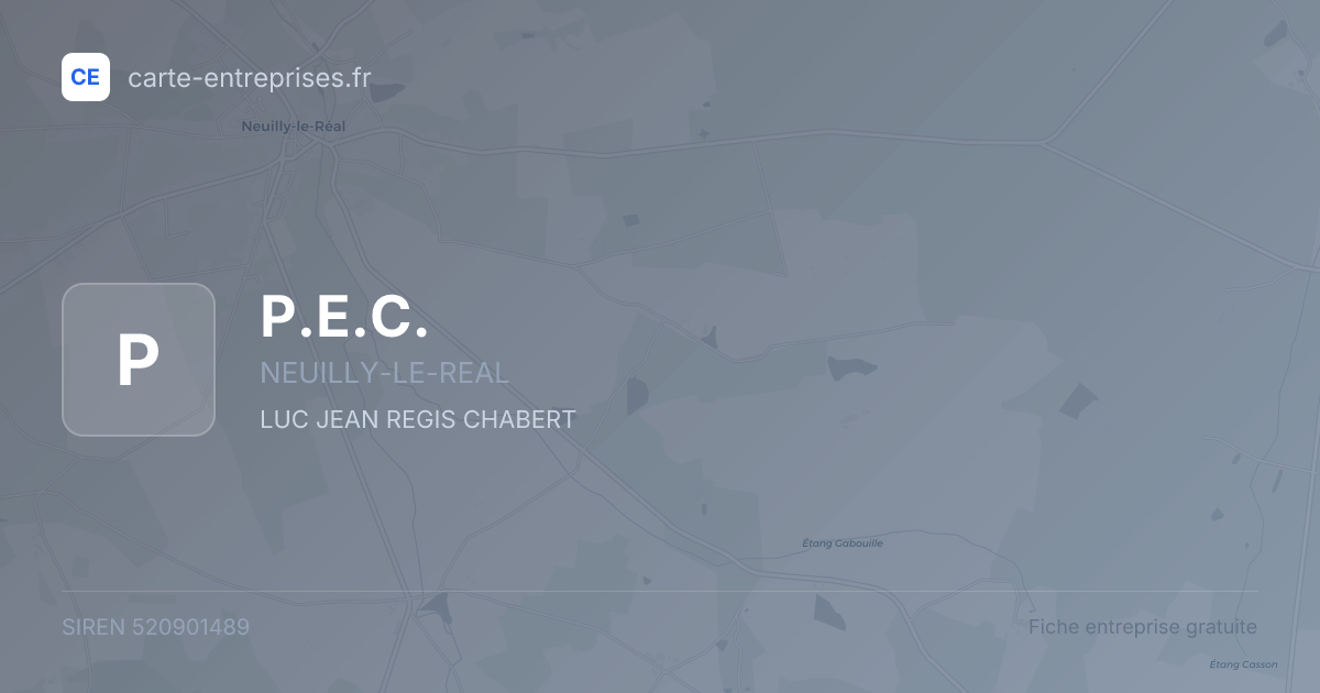 P.E.C. — 520901489 — fiche entreprise