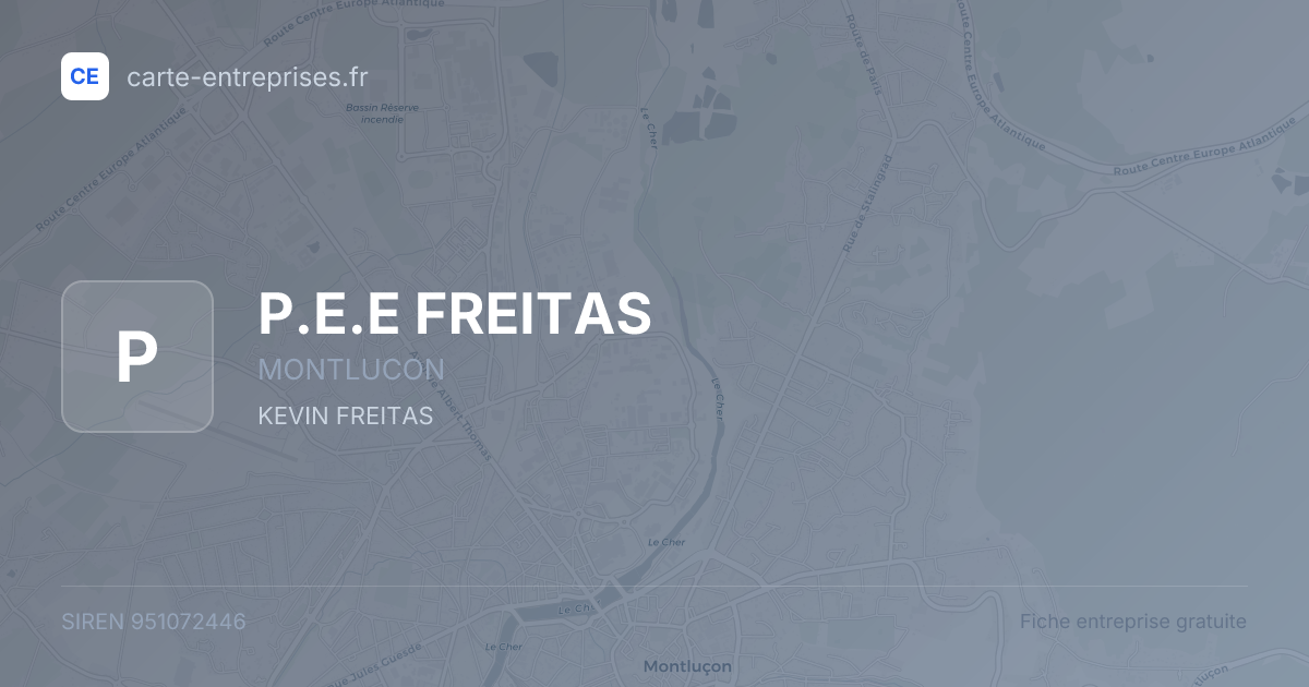 P.E.E FREITAS — 951072446 — fiche entreprise