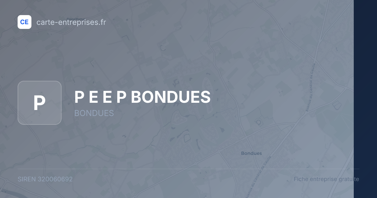 P E E P BONDUES — 320060692 — fiche entreprise