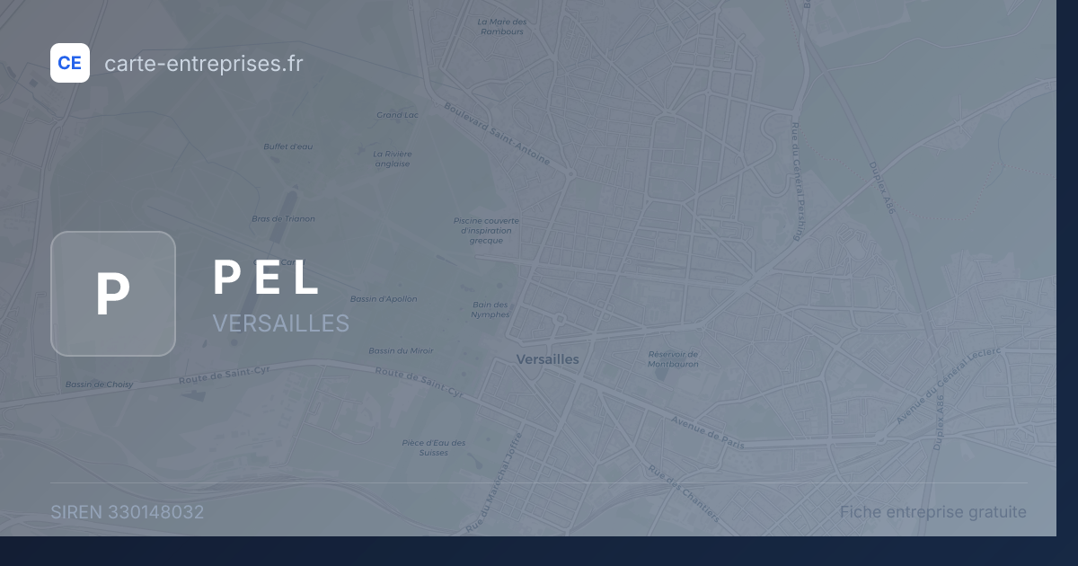 P E L — 330148032 — fiche entreprise