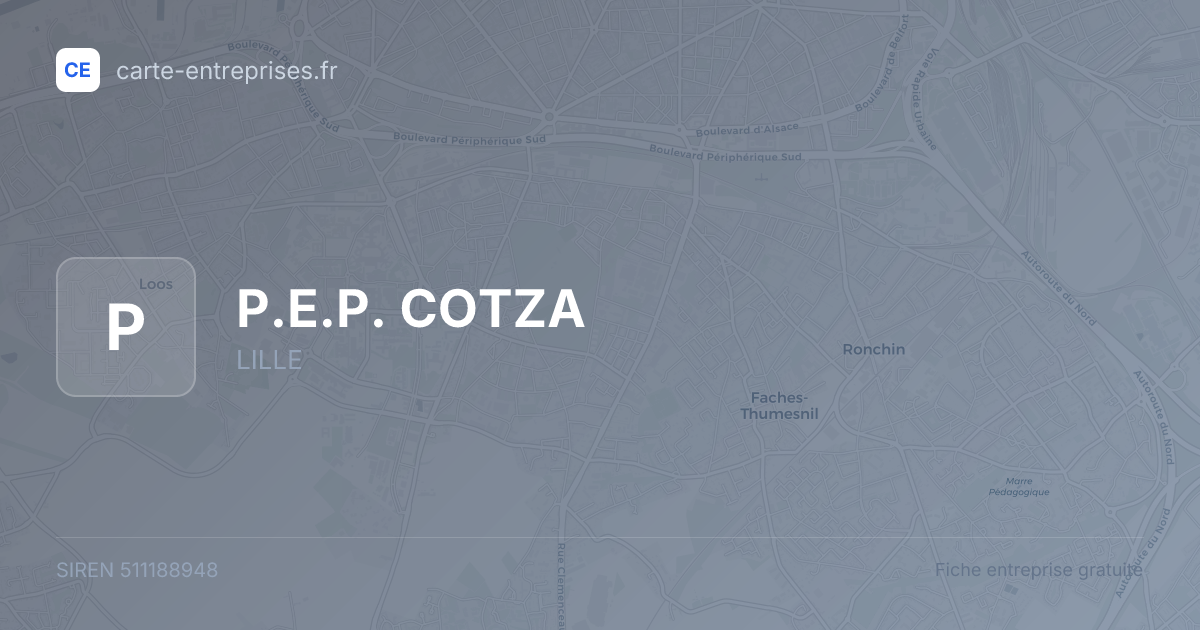 P.E.P. COTZA — 511188948 — fiche entreprise