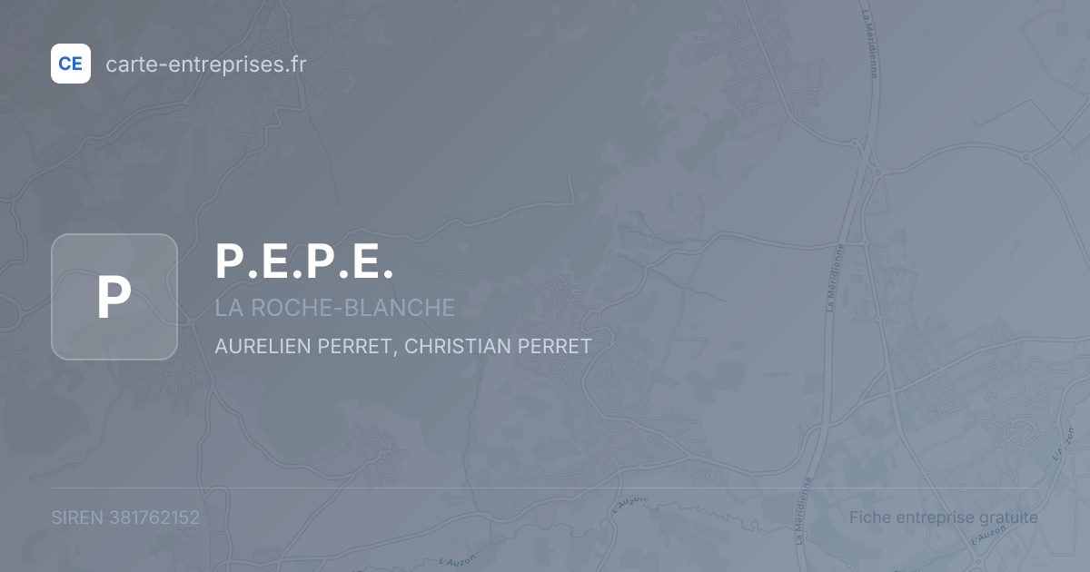 P.E.P.E. — 381762152 — fiche entreprise