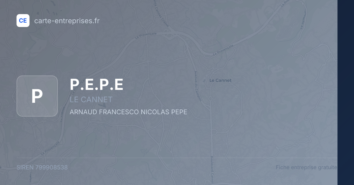 P.E.P.E — 799908538 — fiche entreprise