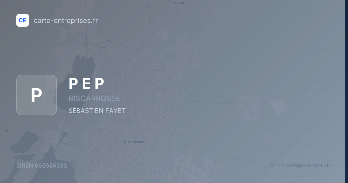 P E P — 983686338 — fiche entreprise