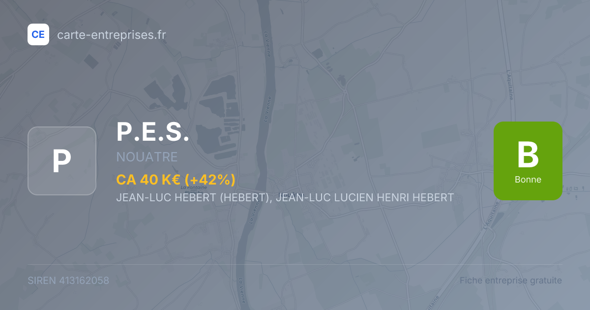 P.E.S. — 413162058 — fiche entreprise